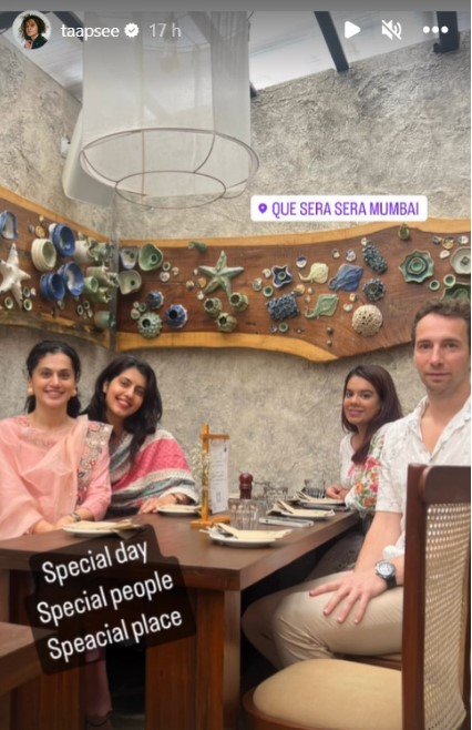 Taapsee Pannu Shares PICS From Her Lunch Date With BF Mathias Boe and Sister Shagun