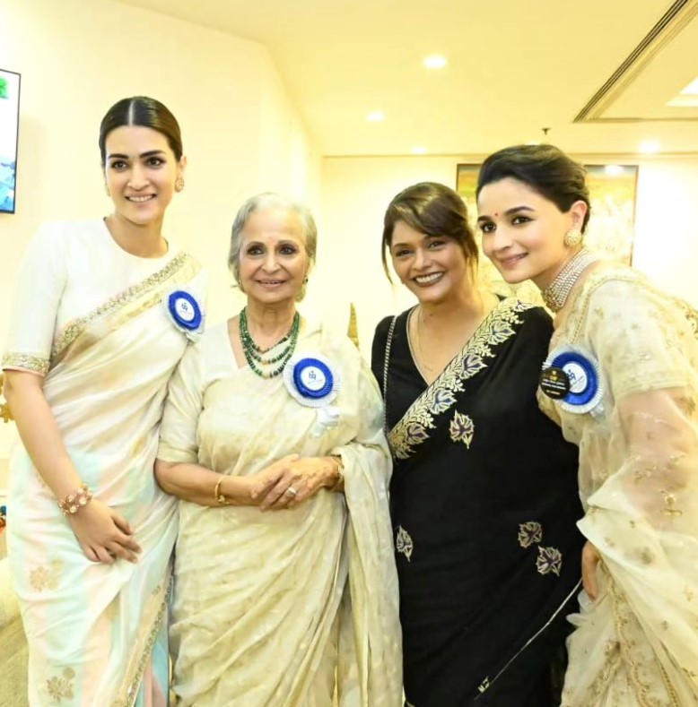 National Awards 2023: Kriti Sanon, Alia Bhatt Share A Frame With Waheeda Rehman