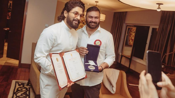 Allu Arjun Receives Grand Welcome Post National Award Event