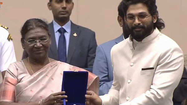 Allu Arjun Receives The National Film Award In Best Actor 
