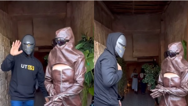 Urfi Javed & Raj Kundra Face Off In Weird Masked Outfits Urfi Javed & Raj Kundra Face Off In Weird Masked Outfits