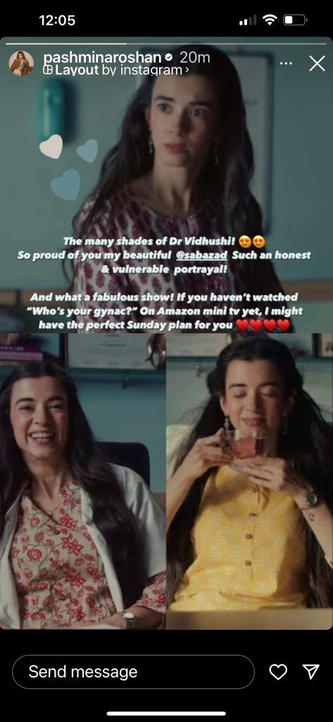 Pashmina Roshan Cheers For Saba Azad's Latest Role