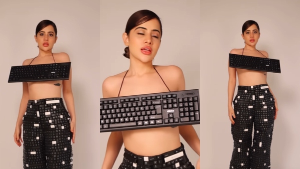 Uorfi Styles Computer Keyboard Top With Pants Made Of Keys