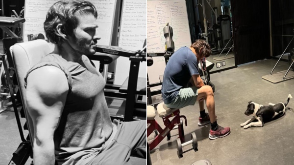 Mahesh Babu With His Gym Partner Snoopy