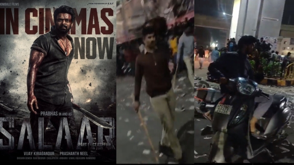Police Lathi charge on Prabhas Fans in Hyd Police Lathi charge on Prabhas Fans in Hyd