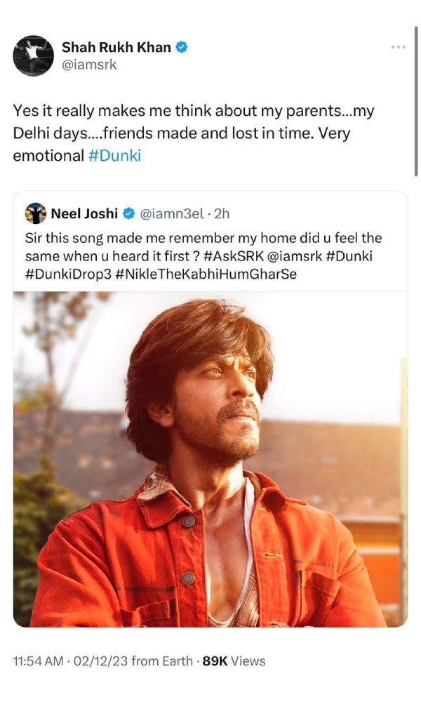 Dunki , Shah Rukh Khan