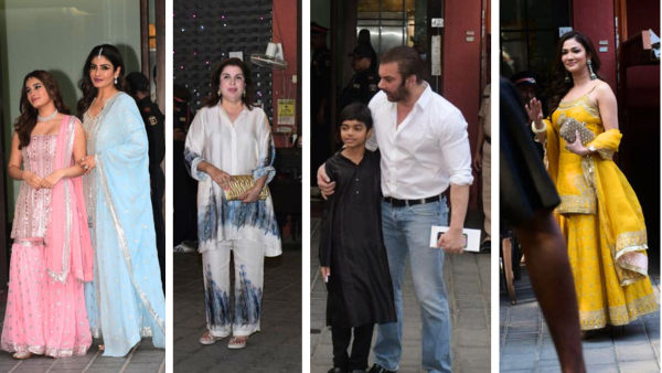 raveena tandon, sohail khan, riddhima pandit, farha khan at arbaaz khan wedding