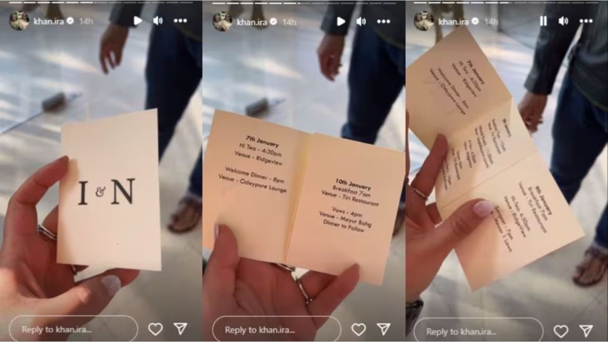 Ira Khan Shares Her Udaipur Wedding Itinerary With Nupur Shikhare