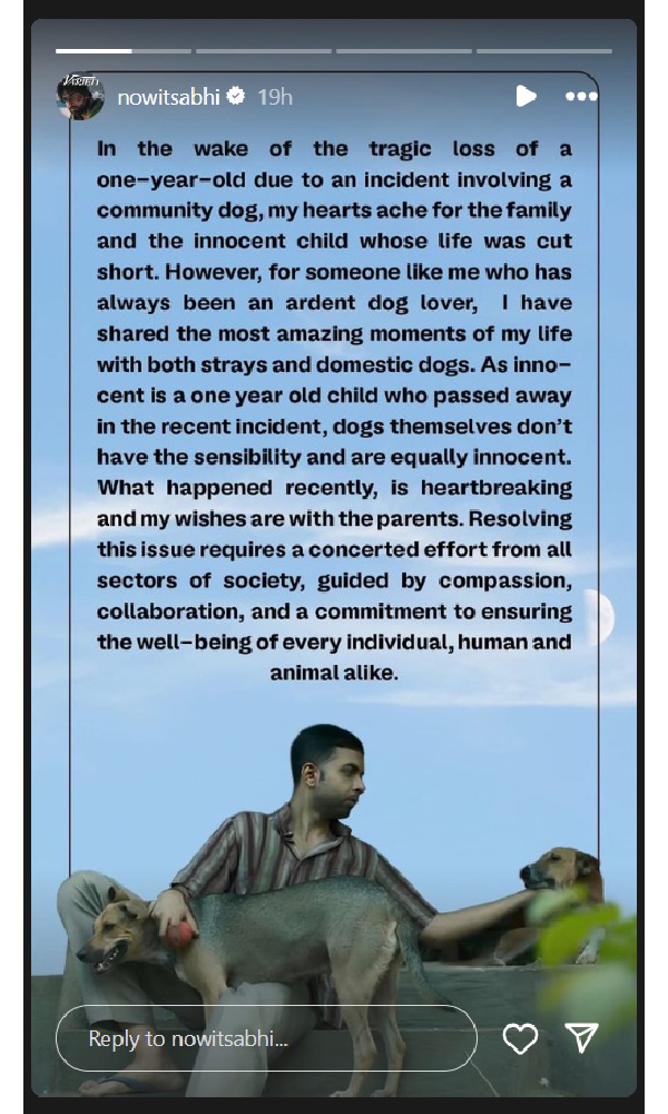 Abhishek Banerjee Takes A Stand For Street Dogs