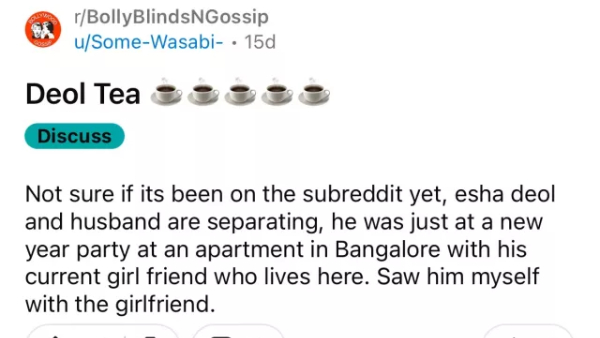 Esha Deol Separation