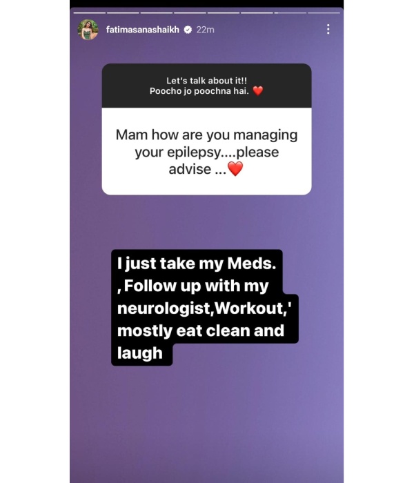 Fatima Sana Gives Reply On International Epilepsy Day Fatima Sana Gives Reply On International Epilepsy Day