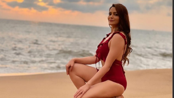 Samikssha Batnagar Sizzles In Red Monokini