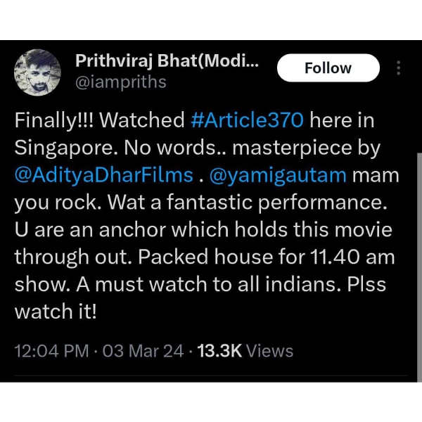 Yami Gautam Article 370 Yami Gautam Article 370