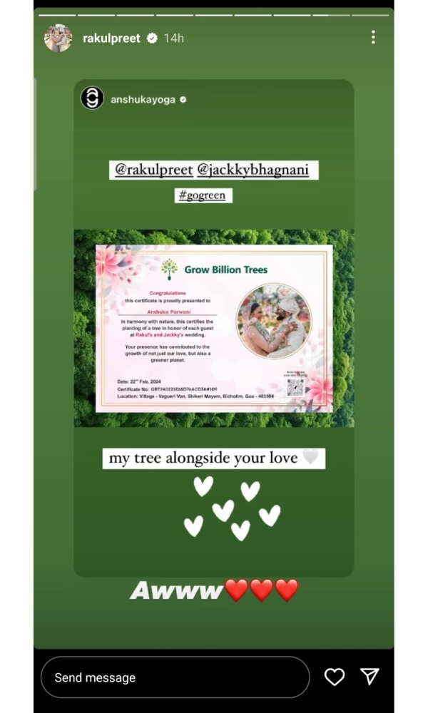 Rakul amp amp Jackky Bhagnani s Eco-Friendly Initiative Rakul amp amp Jackky Bhagnani s Eco-Friendly Initiative