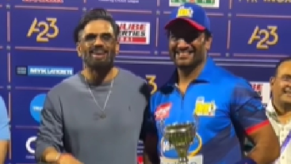 Suniel Shetty Cricket Runs in his veins