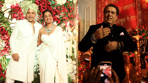 Kashmera Touches Govinda s Feet At Arti-Dipak s Wedding Kashmera Touches Govinda s Feet At Arti-Dipak s Wedding