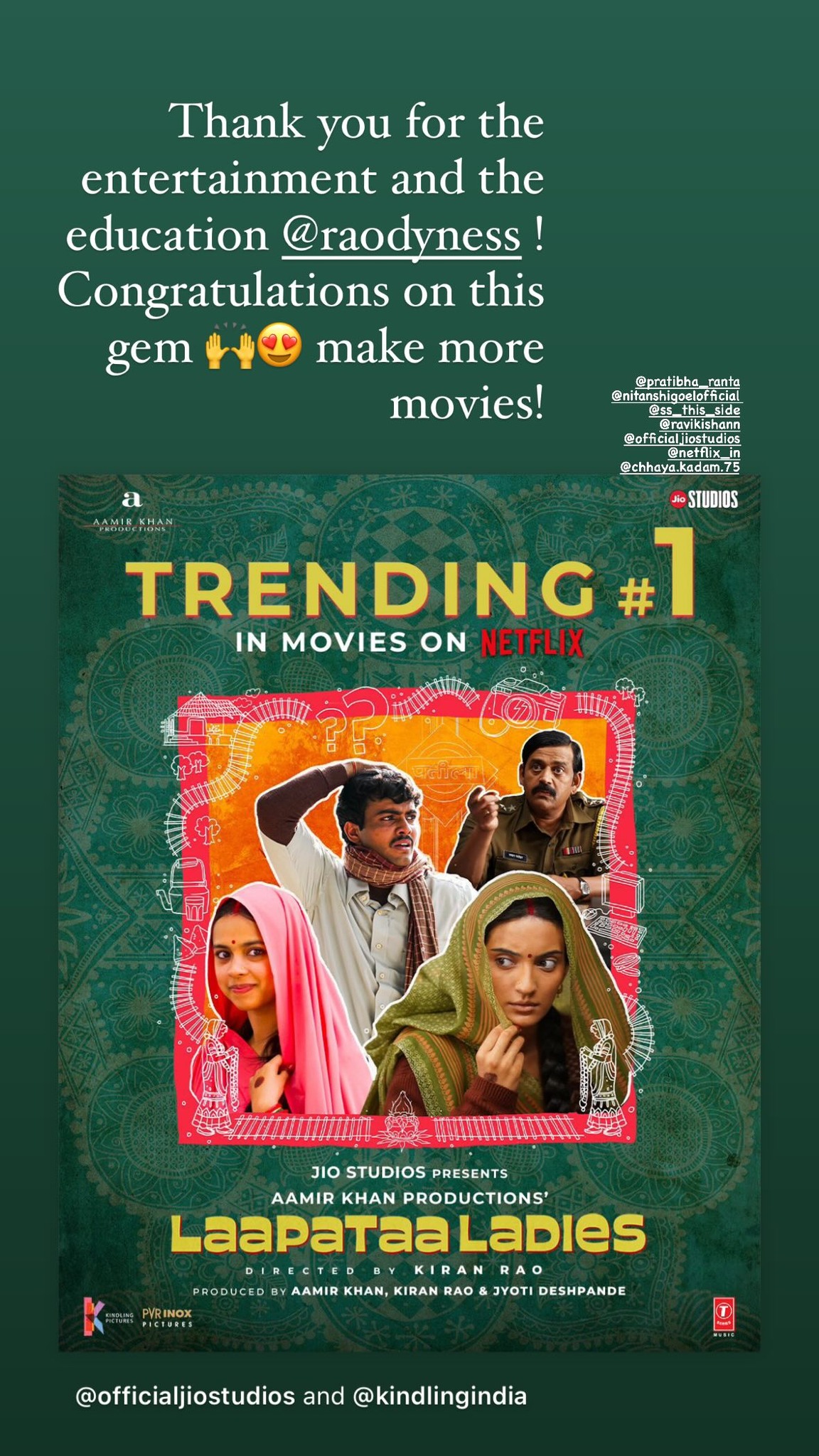 ENT LIVE Updates: Priyanka Chopra Lauds Kiran Rao's 'Educational Storytelling' Abilities As She Reviews Laapataa Ladies