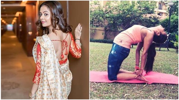 Actress Devoleena Bhattacharjee On Yoga Day Actress Devoleena Bhattacharjee On Yoga Day