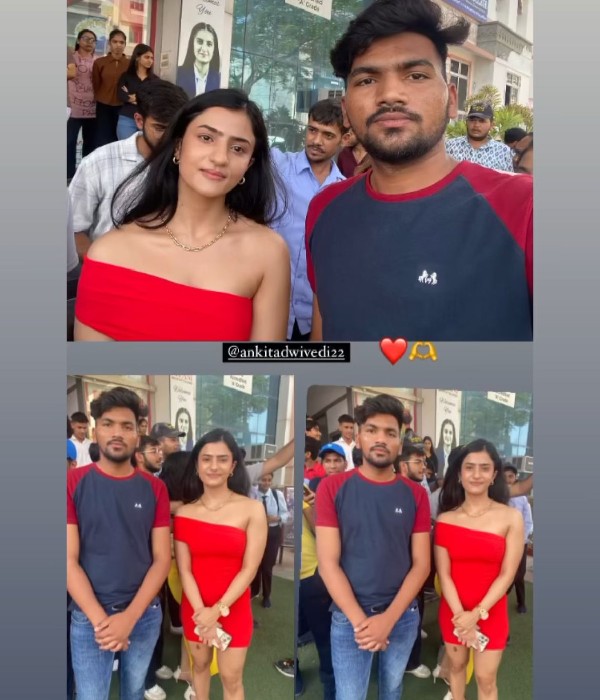 Ankita Dwivedi Visits College For Promotion Of Hamare Baarah Ankita Dwivedi Visits College For Promotion Of Hamare Baarah