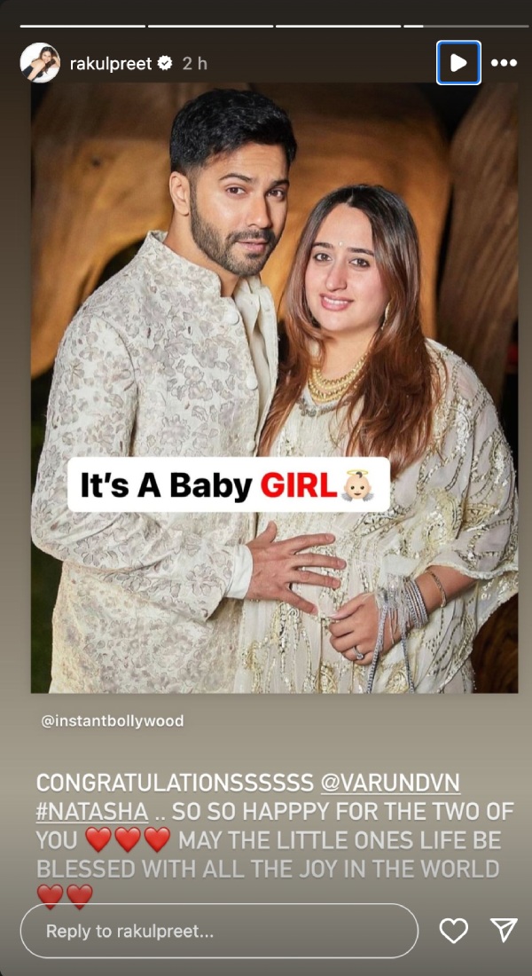 Bollywood News: Rakul Preet Singh Extends Congratulations To Varun Dhawan, Natasha Dalal