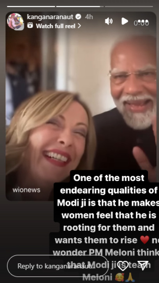 Kangana Ranaut Reacts To Giorgia Meloni and Narendra Modi's Viral Video