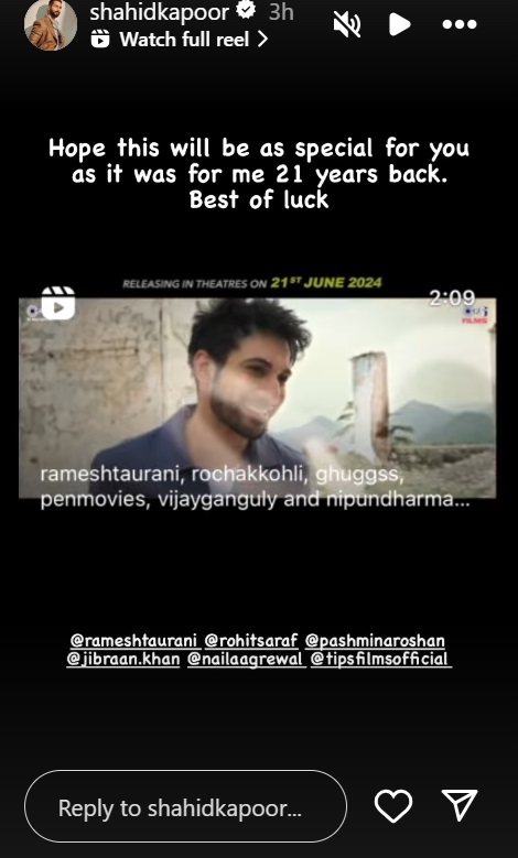 Bollywood News: Shahid Kapoor's Best Wishes To Ishq Vishk Rebound Team