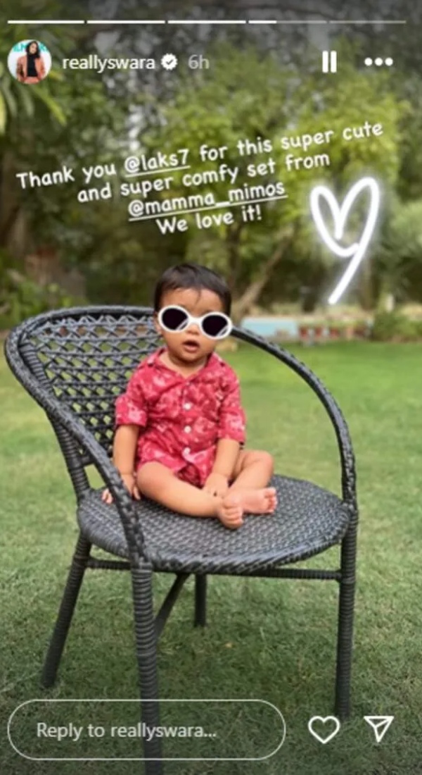 Entertainment News: Swara Bhasker Shares Daughter's First Photo