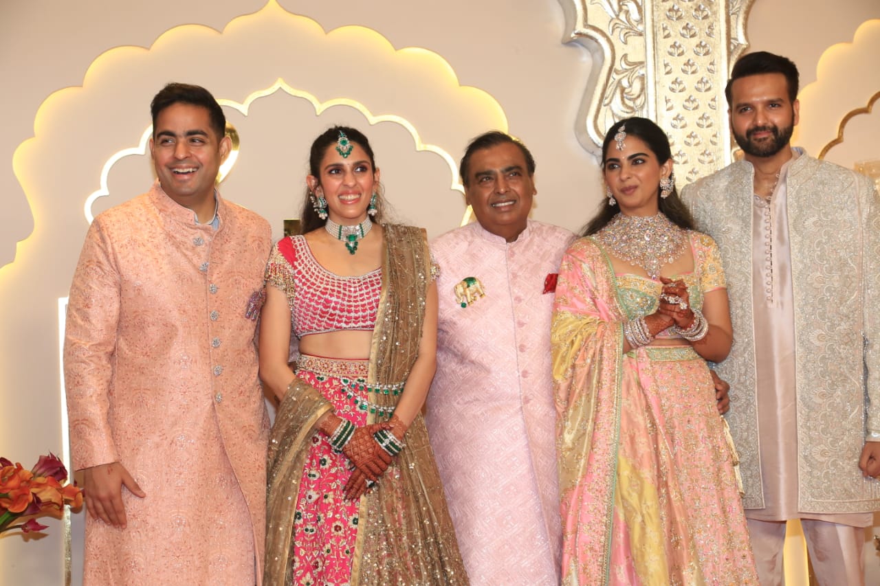 Ambani Family Wears Pastel Pink For Wedding