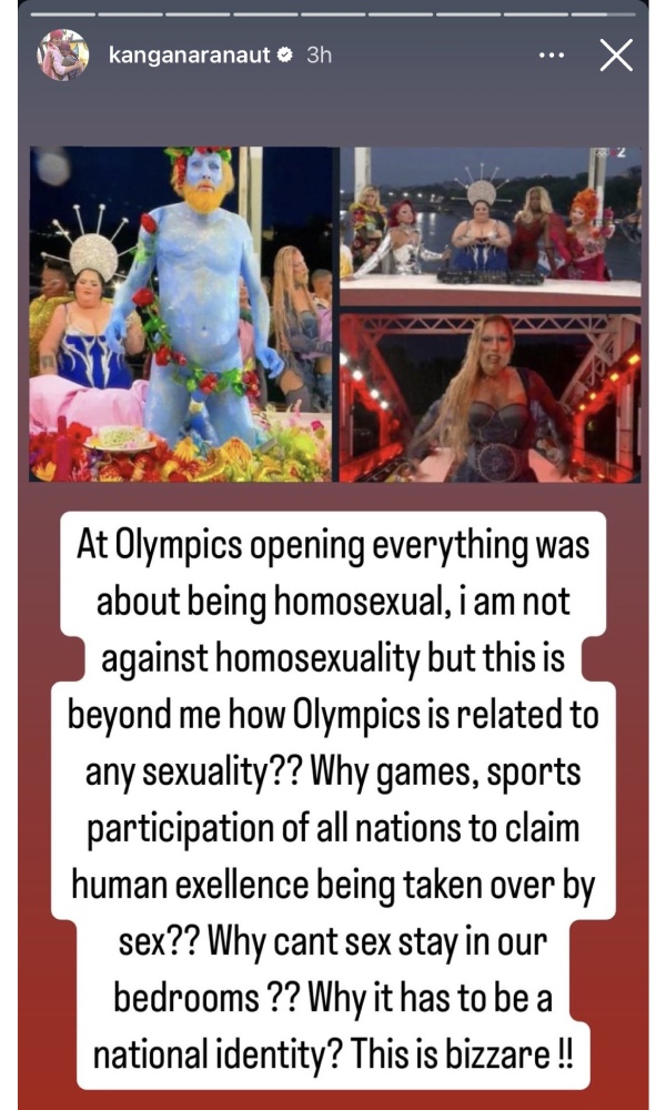Kangana Ranaut Slams Paris Olympics For Being Hyper-s xuali Kangana Ranaut Slams Paris Olympics For Being Hyper-s xuali