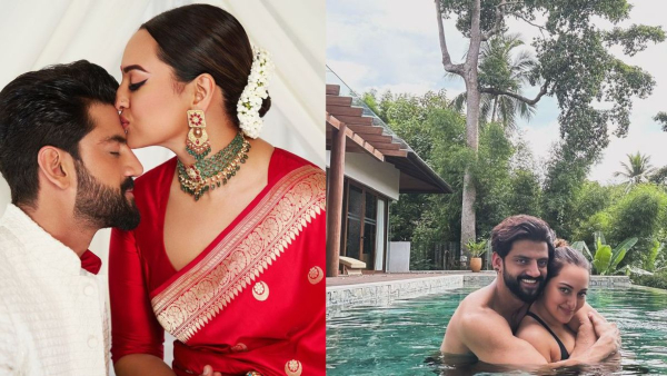 Sonakshi Sinha Honeymoon Photos Sonakshi Gets COSY amp amp Romantic With Husband Zaheer Iqbal In Pool Wears Swimsuit Sonakshi Sinha Zaheer Iqbal Philippines Honeymoon Pics