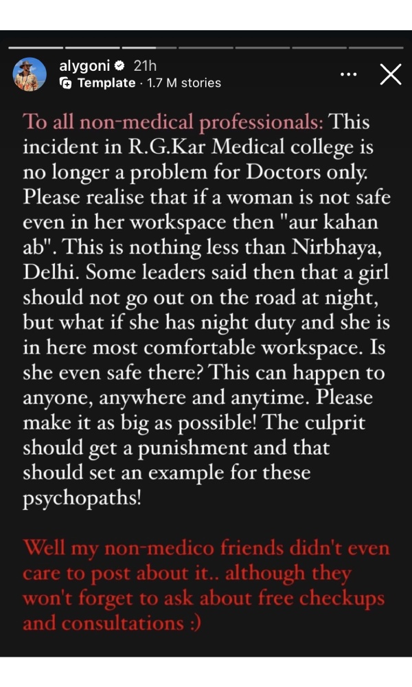 Celebrities React To Kolkata Doctor Rape And Murder Case