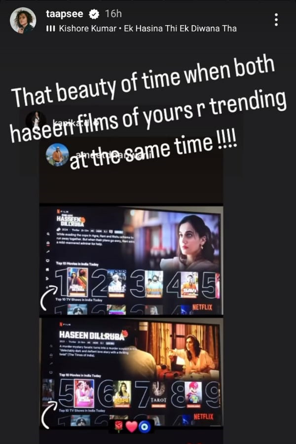 Taapsee Pannu IG Story