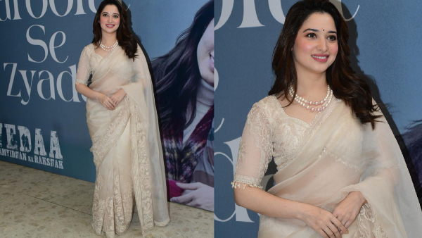 Vedaa Tamannaah Bhatia Makes Statement In Torani Saree