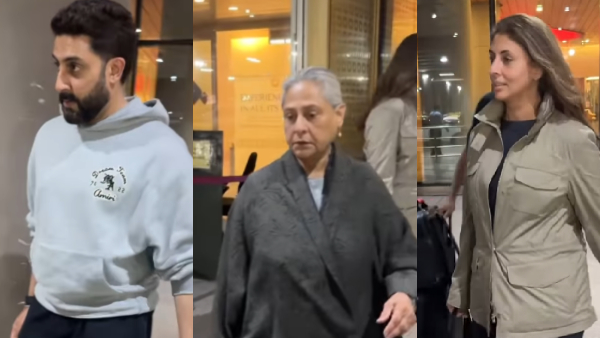 Abhishek Bachchan Returns To Mumbai With Jaya And Shweta Abhishek Bachchan Returns To Mumbai With Jaya And Shweta