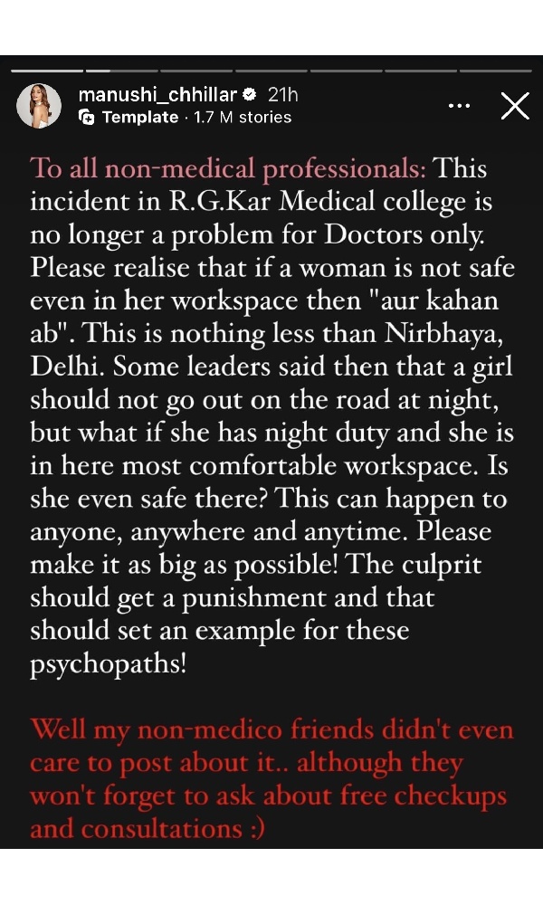 Celebrities React To Kolkata Doctor Rape And Murder Case