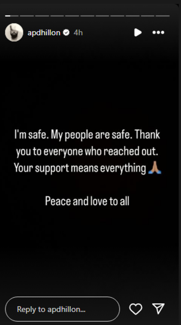 AP Dhillon House Firing Update Singer Breaks Silence