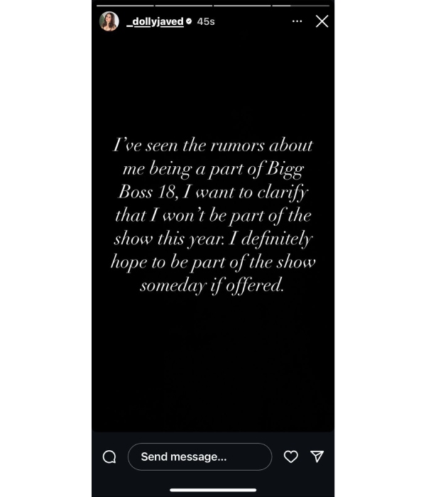 Urfi s Sister Dolly Javed Clears She s NOT Doing BB 18