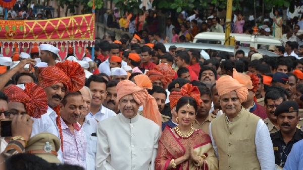 Ganesh Chaturthi 2024 Visarjan Bhagyashree Abhimanyu