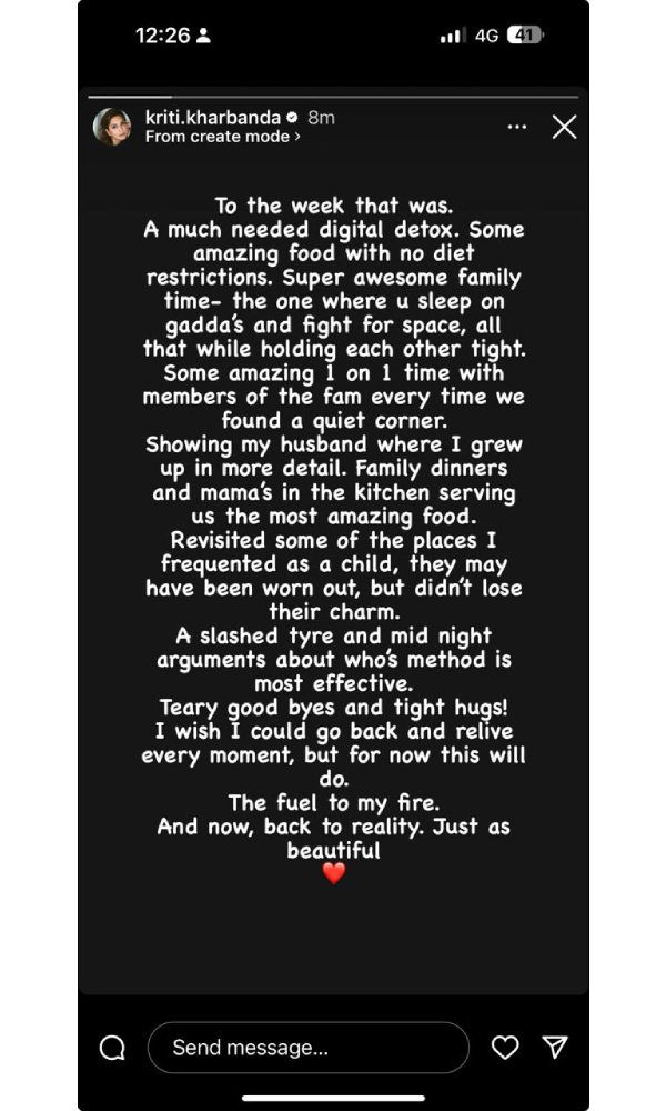 Kriti Kharbanda Shares Her Digital Detox Experience Kriti Kharbanda Shares Her Digital Detox Experience