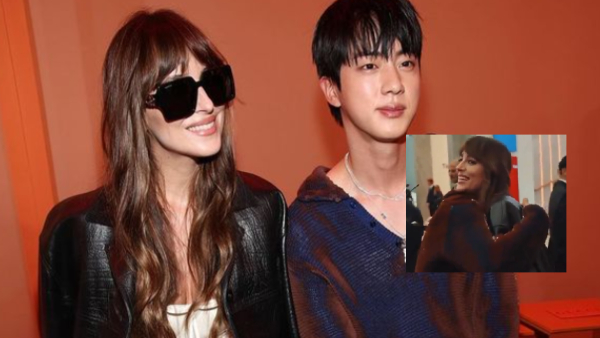 BTS Jin Hugs Dakota Johson At Milan Fashion Week