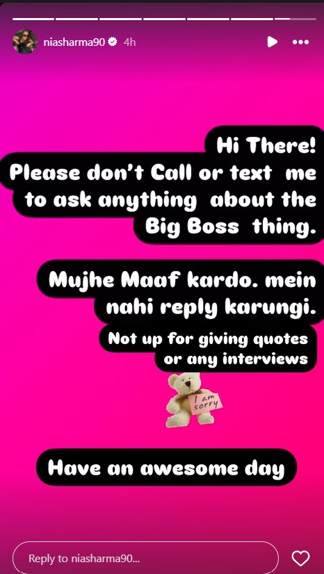 Nia Sharma Makes 1st Social Media Post After Becoming First Confirmed Of Bigg Boss 18