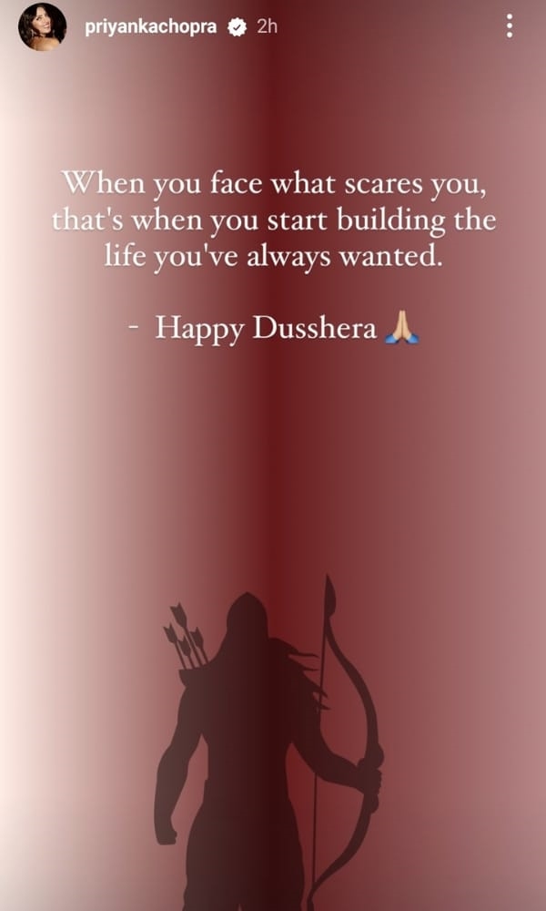 Priyanka Chopra Dussehra 2024 Post