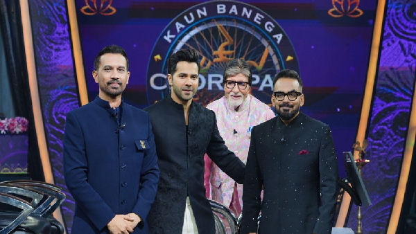 Varun Dhawan Joins KBC 16 For Diwali Charity Varun Dhawan Joins KBC 16 For Diwali Charity