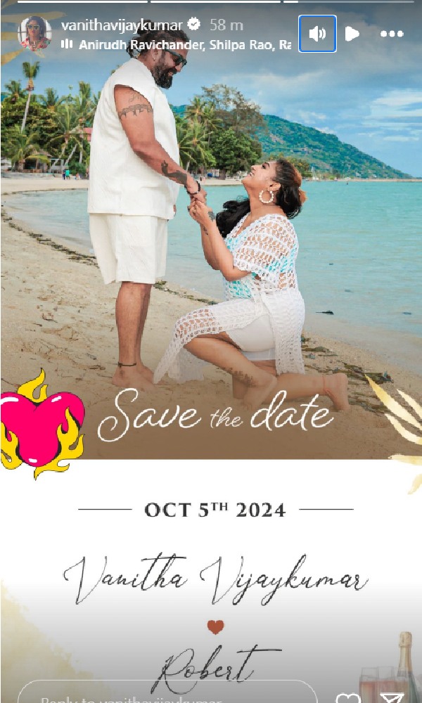 Vanitha Vijayakumar To Get Married For 4th Time