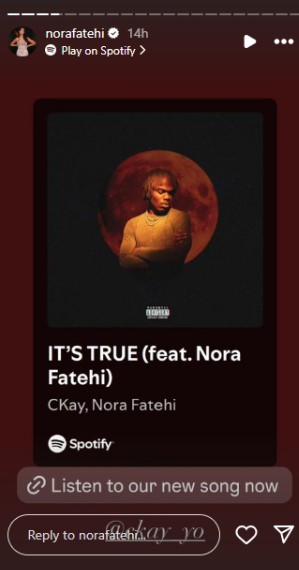 Global Star Nora Fatehi’s Collaborative Track ‘It’s True’ With International Artist CKay Is Now Out!