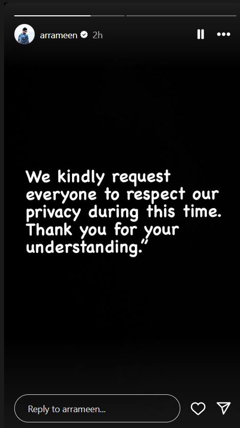 AR rahman's son AR Ameen shares post