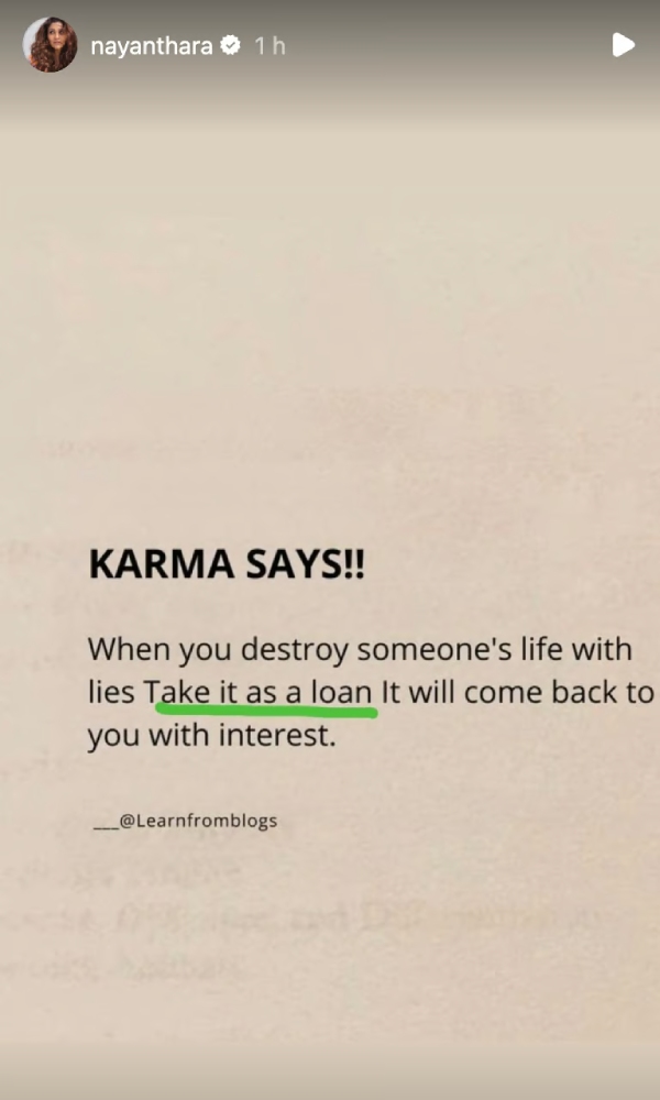 Entertainment Live Updates: Did Nayanthara Take A Dig At Dhanush In Cryptic Post?