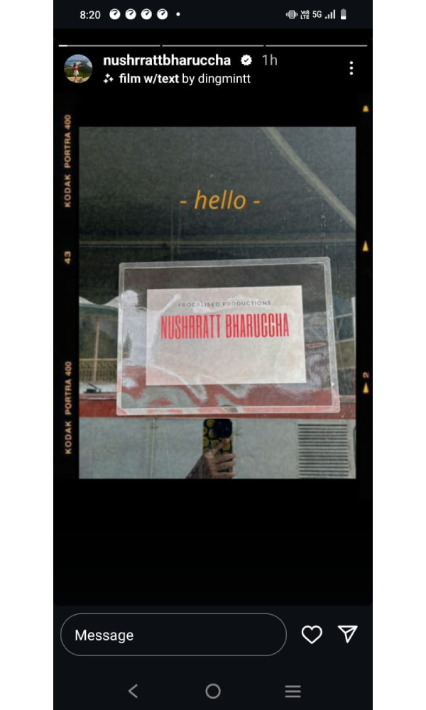 Nushrratt Bharuccha Teases The Fans With A Sneak Peek