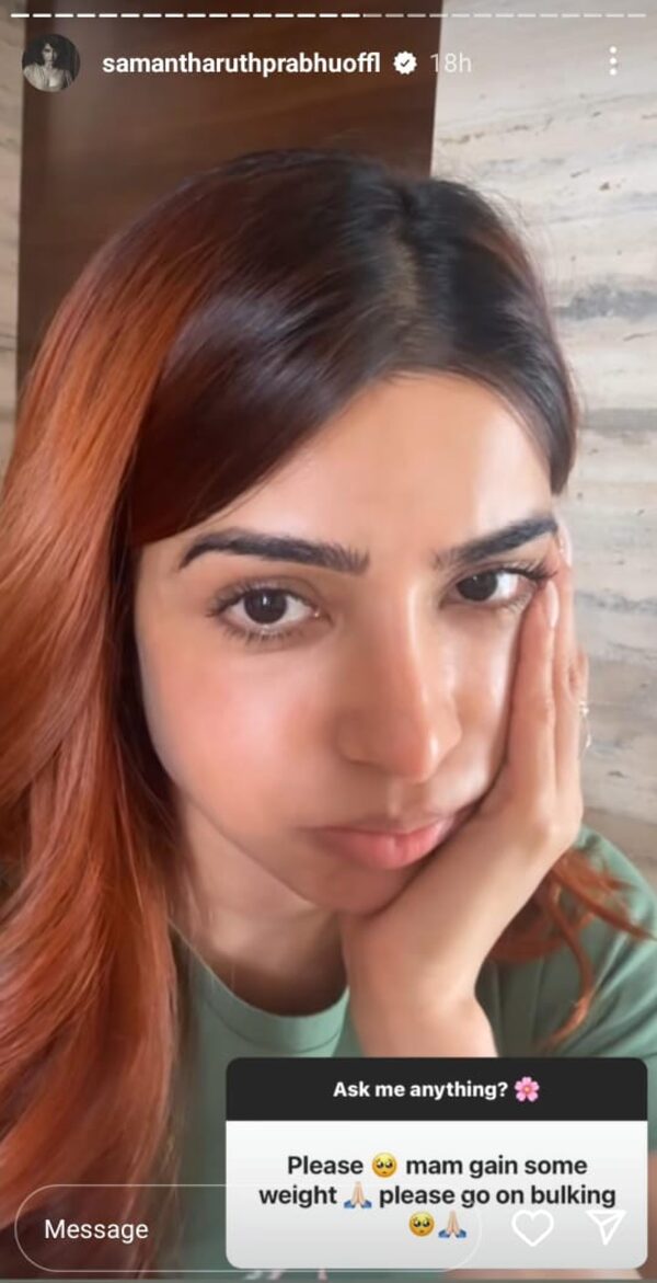 Samantha Prabhu Calls Out Weight Trolls Samantha Prabhu Calls Out Weight Trolls