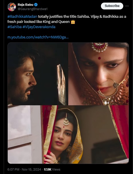 Radhikka amp amp Vijay Deverakonda Set Fans Frenzy In Sahiba